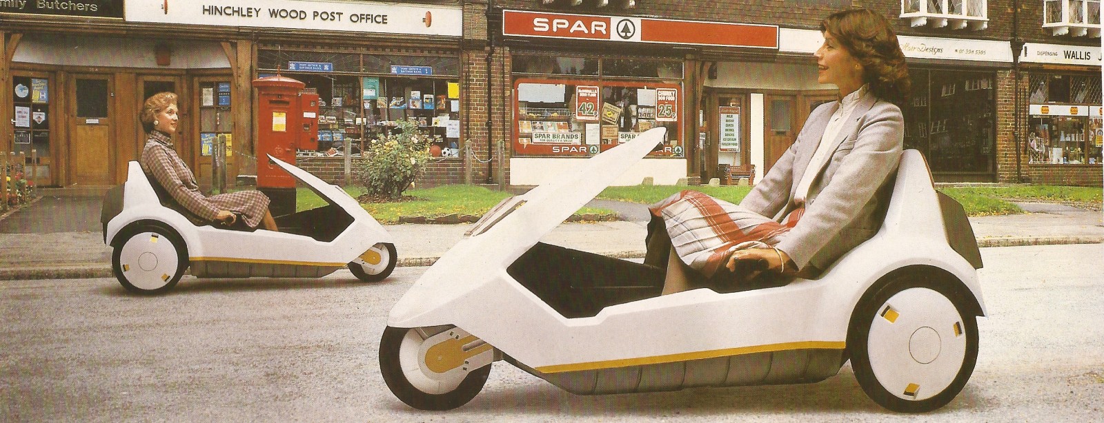Lets go shopping in a Sinclair C5!